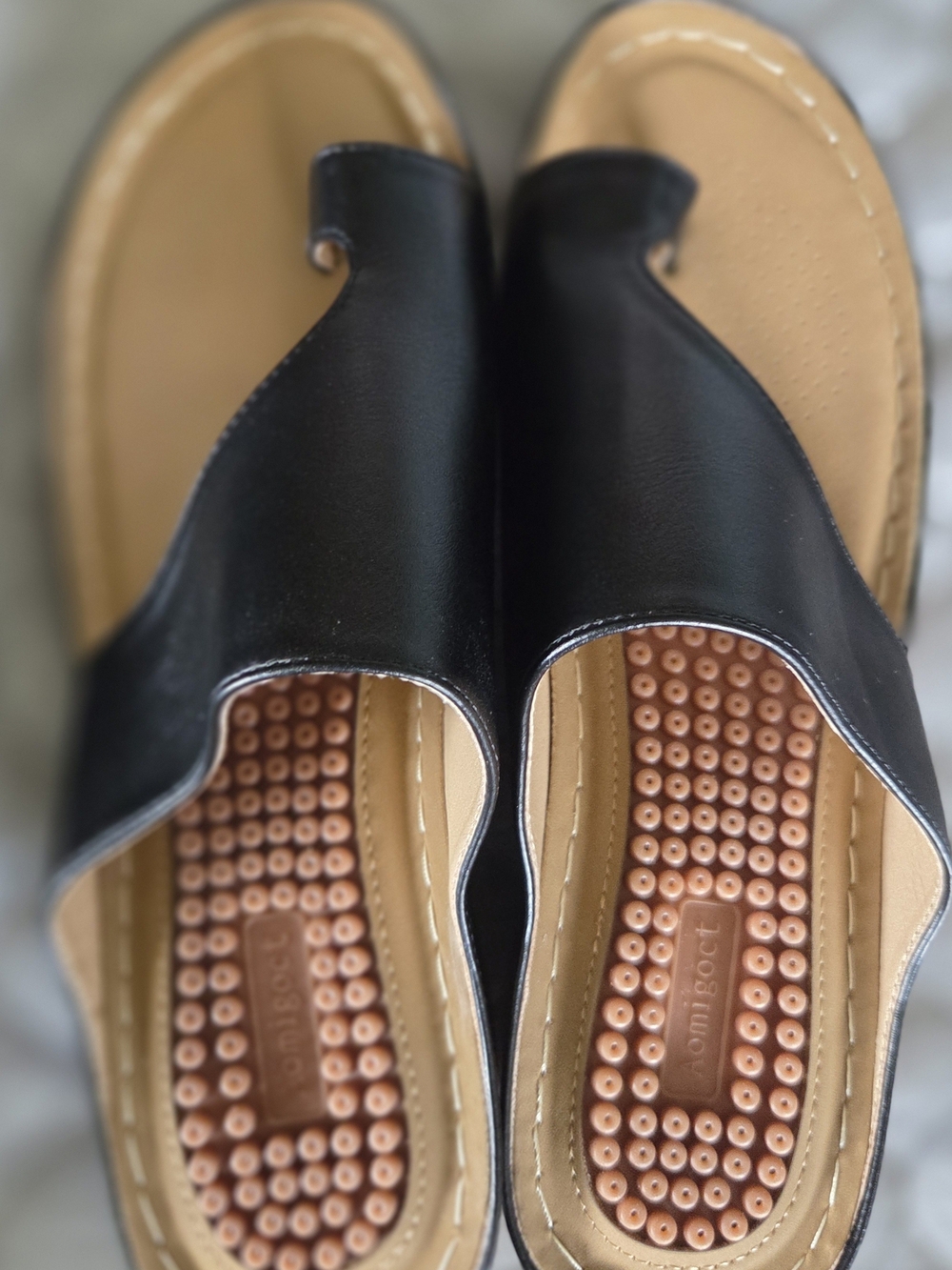 Women's Black Slide Sandals with Cushioned Insole